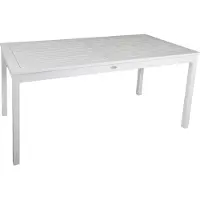 Garden Pleasure Gartentisch "MALMÖ", weiß (weiß, weiß, weiß, weiß, weiß, weiß, weiß), B:165cm H:75cm T:80cm, Tische, Gartentisch, BxTxH: 165x80x75 cm