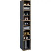 VCM Schuhregal "Holz Regal Schuhschrank Schuhregal Salia B30", grau (anthrazit), Regale, Schuhregal