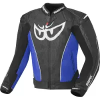 Berik Street Schwarz Blau Motorrad Lederjacke Größe 50