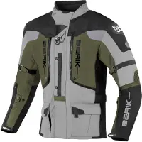 Berik Dakota Schwarz Grau Grün Wasserdichte 3in1 Motorrad Textiljacke Größe 52