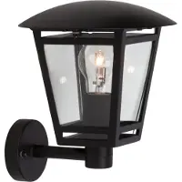 Brilliant Außenwandleuchte Riley | Outdoorleuchte | Metall/Glas | schwarz | IP44 | 1x E27 max. 40 W