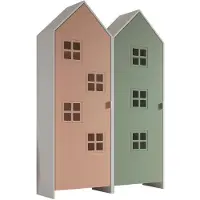 Vipack - CASAMI BRUGES Set 2-tlg. best. aus: Schrank 1-trg. mit Front in Pink und in Grün