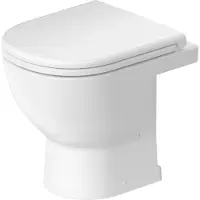 Duravit D-Code Stand-WC, Tiefspüler, rimless, 370x480x400mm, Weiss Hochglanz
