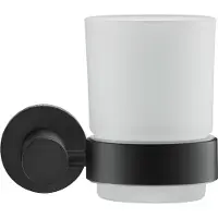 Duravit D-Code Zahnputzbecher, wandhängend, rechts, 0099204600, Farbe: Schwarz Matt