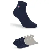 FILA "UNISEX QUARTER PLAIN SOCKS" 6 Paar, mit Logo-Schriftzug