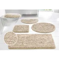 Guido Maria Kretschmer Home & Living Badematte OTTO HOME "Micro exclusiv, Badvorleger, Badezimmer Teppich" Gr. 7, beige, H:55mm, Polyester, Badematten, Badematte, Badteppich, Badematten auch als 3 teiliges Set & rund erhältlich