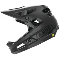 ABUS Fullface-Helm AirDrop MIPS - MTB: Downhill, Freeride und Enduro - Mountainbike-Helm mit optimierter Belüftung und Ambient Sound Channel - für Erwachsene, Schwarz, /M , Größe S|M (52-58 cm)