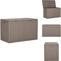 vidaXL Garten-Aufbewahrungsbox 180 L Braun PP Rattan - Gartenboxen