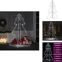 vidaXL Weihnachtsbaum in Kegelform 200 LEDs Indoor Outdoor 98x150 cm - Weihnachtsbäume