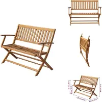 vidaXL Gartenbank 120 cm Massivholz Akazie - Gartenbänke