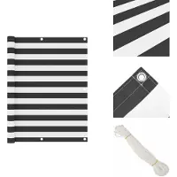vidaXL Balkon-Sichtschutz Anthrazit und Weiß 120x500 cm Oxford-Gewebe - Sonnenschirme & Sonnenschutze