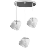Toolight Pendellampe App320 Ice Modern 3-Lichtquelle G4 14X30X16-96Cm Einstellbar