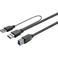 VivoLink PROUSB3AB10C-DUAL, 10 m, USB A, USB B, USB 3.2 Gen 1 (3.1 Gen 1), Schwarz