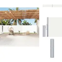vidaXL Seitenmarkise Ausziehbar Creme 180x1200 cm - Sonnenschirme & Sonnenschutze