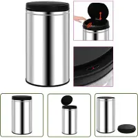 The Living Store Automatischer Sensor-Mülleimer 60 L Edelstahl