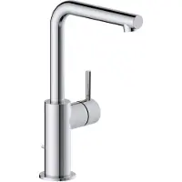 Herzbach SIRO WT-Einlochbatterie L-Size Griff seitl. mit Ablauf Chrom