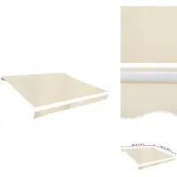 vidaXL Markisenbespannung Canvas Creme 3 x 2,5 m (ohne Rahmen) - Markisen