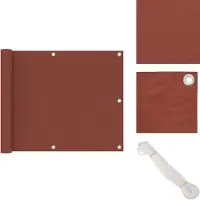 vidaXL Balkon-Sichtschutz Terracotta-Rot 75x500 cm Oxford-Gewebe - Sonnenschirme & Sonnenschutze