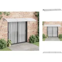 vidaXL Türvordach Grau 300x80 cm Polycarbonat - Markisen