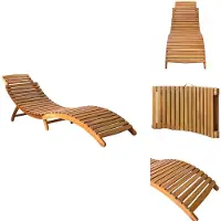 vidaXL Sonnenliege Massivholz Akazie Braun - Sonnenliegen