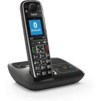 Gigaset E720A, Analoges/DECT-Telefon, Kabelloses Mobilteil, 200 Eintragungen, Anrufer-Identifikation, SMS (Kurznachrichtendienst), Schwarz
