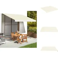 vidaXL Markisenbespannung Creme 4x3,5 m - Markisen