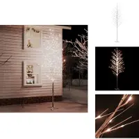 vidaXL LED-Birke Warmweiß 672 LEDs 400 cm - Weihnachtsbäume