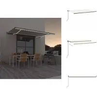 vidaXL Automatische Markise mit LED & Windsensor 500x300 Creme - Markisen