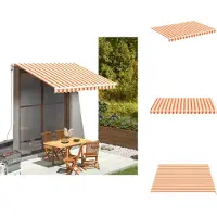 vidaXL Markisenbespannung Gelb und Orange 3,5x2,5 m - Markisen