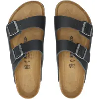 Birkenstock Arizona Herren-Pantoletten in Schwarz – weite Passform