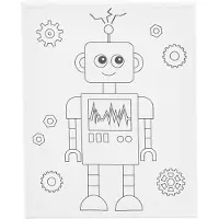 Creativ Company CC Schilderleinwand mit Druck Roboter, 24x30 cm