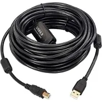 Microconnect USBAB20B-ACTIVE, 20 m, USB A, USB B, USB 2.0, Schwarz