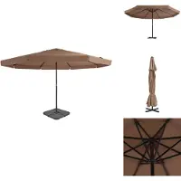 vidaXL Sonnenschirm mit Schirmständer Taupe - Sonnenschirme & Sonnenschutze