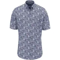 Fynch&Hatton Multicolor Slub Print Kurzarmhemd