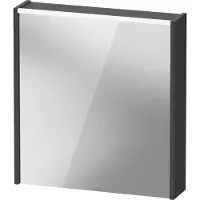 Duravit D-Code Spiegelschrank, Steckdose Typ J (CH, LI), 1 Tür mit Anschlag rechts, LED-Lichtfeld o