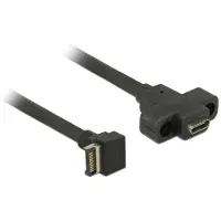 DeLOCK 85326, 0,45 m, USB A, USB C, USB 3.2 Gen 2 (3.1 Gen 2), Männlich/Männlich, Schwarz