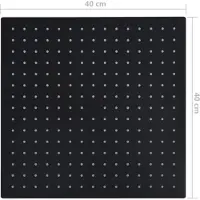 vidaXL Regenbrause Edelstahl 40x40 cm Quadrat Schwarz - Duschköpfe