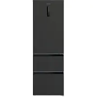PKM WFD400ENFDDIX Kühl-Gefrierkombination mit Display, NoFrost French-Door, Dark Inox-Design