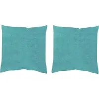 Home wohnideen Dekokissen "ELMER 2ER PACK MIT FÜLLUNG" Gr. 1, blau (petrol, unifarben), B:40cm L:40cm, Polyester, Dekokissen_Sitzkissen_Kissenhüllen, Dekokissen