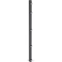 GAH Alberts Zaunpfosten ALBERTS "60x40 mm für Doppelstabmattenzaun", grau (anthrazit), B:6cm H:147,5cm T:4cm, Stahl, Zaunpfosten, Zaunpfosten, 147,5 cm, zur Befestigung mit Einschlag-Bodenhülse oder Pfostenträger
