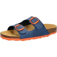 Lico Uni Kinder Bioline Kids 2-schnaller Pantoletten, Blau Orange, 30 EU