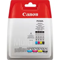 Canon CLI-571 BK/C/M/Y Tinte Multipack, Schwarz, Cyan, Magenta, Gelb, 4 Stück(e), 349 Seiten, Multipack