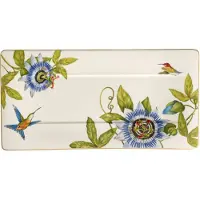 Villeroy & Boch Servierplatte "Servierteller Amazonia 44 x 23 cm bunt", bunt, L:23cm, Porzellan, Servierplatten, Servierplatte