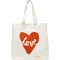 Marc O'Polo Schultertasche Inna Shopper White / Heart weiß