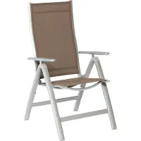 Merxx Gartensessel Carrara taupe 2er Set - Aluminium/Textil