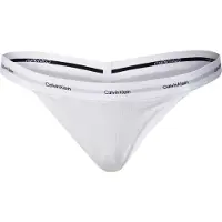 Calvin Klein String "STRING THONG", Damen, Gr. L (40), Jersey, weiß, Jersey, Obermaterial: 95% Baumwolle, 5% Elasthan, UNDERWEAR, unifarben, körpernah, Unterhosen String, mit Logo-Stretchbund