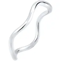 Elli Silberring "Ring Wellen Minimal Geo 925 Sterling Silber" Gr. 52, silber, Fingerringe, Damen, 52, Silber 925 (Sterlingsilber), Silberring