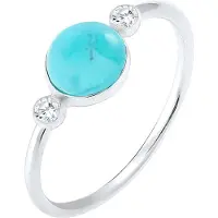 Elli Silberring "Ring Ring Gipsy Trend Blogger Zirkonia Howlith 925 Silber" Gr. 56, silber, Fingerringe, Damen, 56, Silber 925 (Sterlingsilber), Silberring