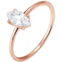 Elli Ring Verlobung Marquise Zirkonia Stein 925 Silber Elli Rosegold