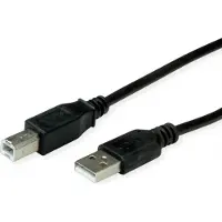 Roline RM USB 2.0 Kabel, Typ A-B, schwarz, 0,8 m